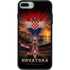 iPhone 7 Plus / 8 Plus Case Hülle - Silikon schwarz Fussball Kroatien splash 2026