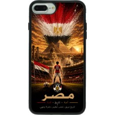 Coque iPhone 7 Plus / 8 Plus - Silicone rigide noir Football Égypte splash 2026