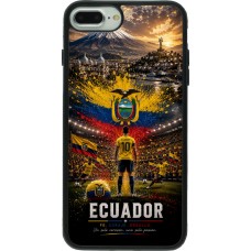 Coque iPhone 7 Plus / 8 Plus - Silicone rigide noir Football Équateur splash 2026