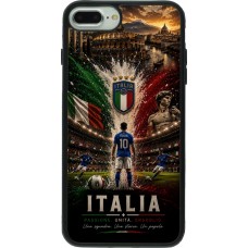 Coque iPhone 7 Plus / 8 Plus - Silicone rigide noir Football Italie splash 2026