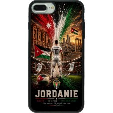 Coque iPhone 7 Plus / 8 Plus - Silicone rigide noir Football Jordanie splash 2026