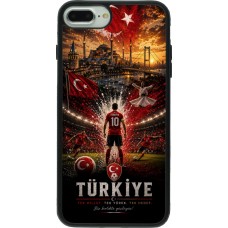 Coque iPhone 7 Plus / 8 Plus - Silicone rigide noir Football Turquie splash 2026
