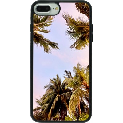 iPhone 7 Plus / 8 Plus Case Hülle - Silikon schwarz Summer 2023 palm tree vibe