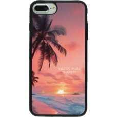Coque iPhone 7 Plus / 8 Plus - Silicone rigide noir Watch more sunsets Summer 2026