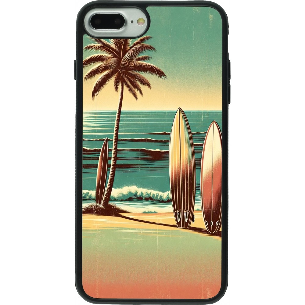 iPhone 7 Plus / 8 Plus Case Hülle - Silikon schwarz Surf Paradise