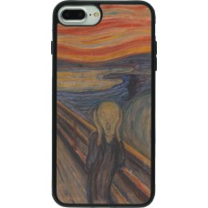 Coque iPhone 7 Plus / 8 Plus - Silicone rigide noir Tableau art - Le Cri - Edvard Munch