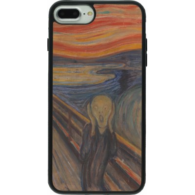 Coque iPhone 7 Plus / 8 Plus - Silicone rigide noir Tableau art - Le Cri - Edvard Munch