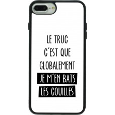 Coque iPhone 7 Plus / 8 Plus - Silicone rigide noir Le truc globalement bats les couilles