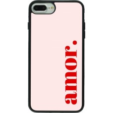 iPhone 7 Plus / 8 Plus Case Hülle - Silikon schwarz Valentine 2024 amor