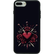 iPhone 7 Plus / 8 Plus Case Hülle - Silikon schwarz Valentine 2024 gothic love