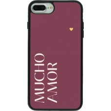 iPhone 7 Plus / 8 Plus Case Hülle - Silikon schwarz Valentine 2024 mucho amor rosado