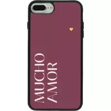 iPhone 7 Plus / 8 Plus Case Hülle - Silikon schwarz Valentine 2024 mucho amor rosado