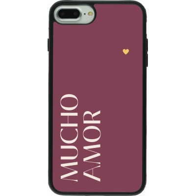 iPhone 7 Plus / 8 Plus Case Hülle - Silikon schwarz Valentine 2024 mucho amor rosado