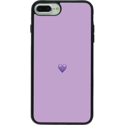 iPhone 7 Plus / 8 Plus Case Hülle - Silikon schwarz Valentine 2023 purpule single heart