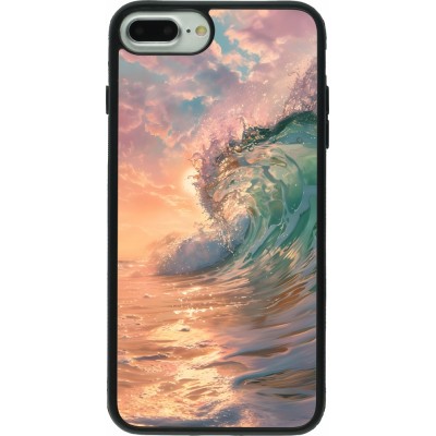 iPhone 7 Plus / 8 Plus Case Hülle - Silikon schwarz Wave Sunset