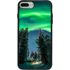 Coque iPhone 7 Plus / 8 Plus - Silicone rigide noir Winter 22 Northern Lights