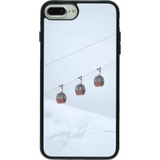 Coque iPhone 7 Plus / 8 Plus - Silicone rigide noir Winter 22 ski lift