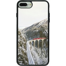 Coque iPhone 7 Plus / 8 Plus - Silicone rigide noir Winter 25 Winter polar express