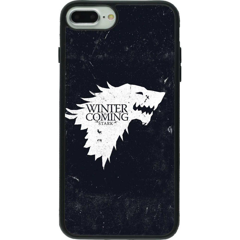 iPhone 7 Plus / 8 Plus Case Hülle - Silikon schwarz Winter is coming Stark