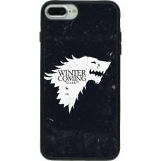 iPhone 7 Plus / 8 Plus Case Hülle - Silikon schwarz Winter is coming Stark