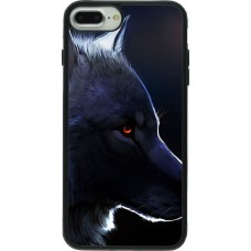 Hülle iPhone 7 Plus / 8 Plus - Silikon schwarz Wolf Shape