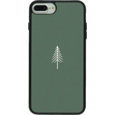 Coque iPhone 7 Plus / 8 Plus - Silicone rigide noir Christmas 22 minimalist tree