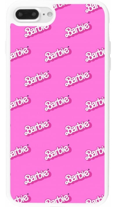 Coque iPhone 7 Plus / 8 Plus - Silicone rigide blanc Barbie Pattern