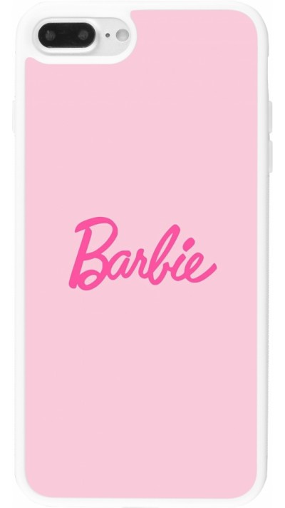 Coque iPhone 7 Plus / 8 Plus - Silicone rigide blanc Barbie Text
