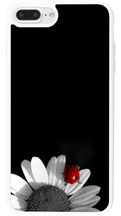 Coque iPhone 7 Plus / 8 Plus - Silicone rigide blanc Black and white Cox