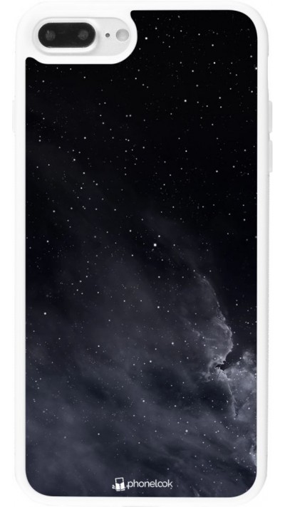 Coque iPhone 7 Plus / 8 Plus - Silicone rigide blanc Black Sky Clouds