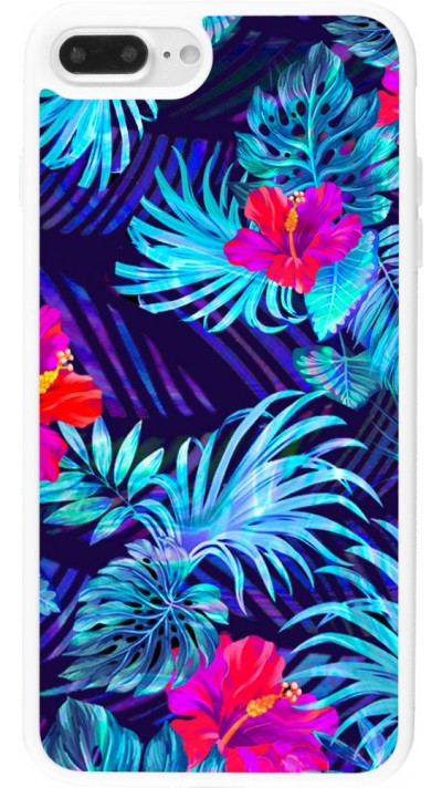 Coque iPhone 7 Plus / 8 Plus - Silicone rigide blanc Blue Forest