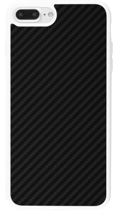 Coque iPhone 7 Plus / 8 Plus - Silicone rigide blanc Carbon Basic