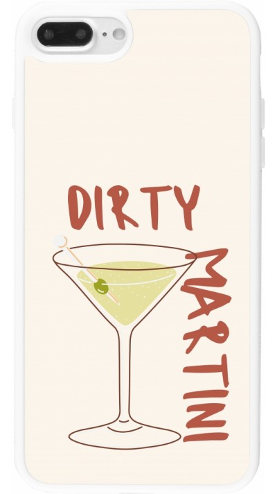 Coque iPhone 7 Plus / 8 Plus - Silicone rigide blanc Cocktail Dirty Martini