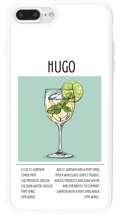 iPhone 7 Plus / 8 Plus Case Hülle - Silikon weiss Cocktail Rezept Hugo