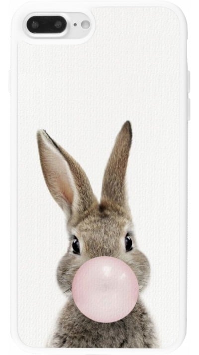Coque iPhone 7 Plus / 8 Plus - Silicone rigide blanc Easter 2023 bubble gum bunny