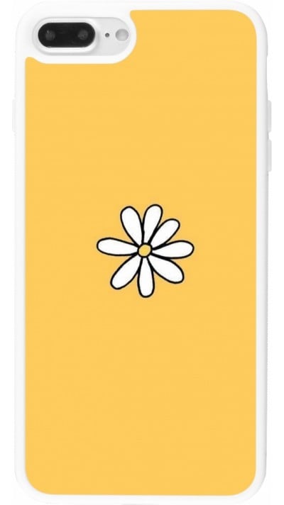 Coque iPhone 7 Plus / 8 Plus - Silicone rigide blanc Easter 2023 daisy
