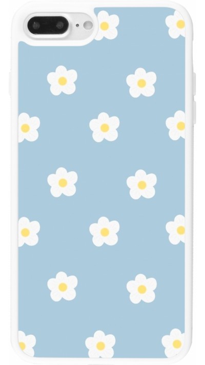 Coque iPhone 7 Plus / 8 Plus - Silicone rigide blanc Easter 2024 daisy flower