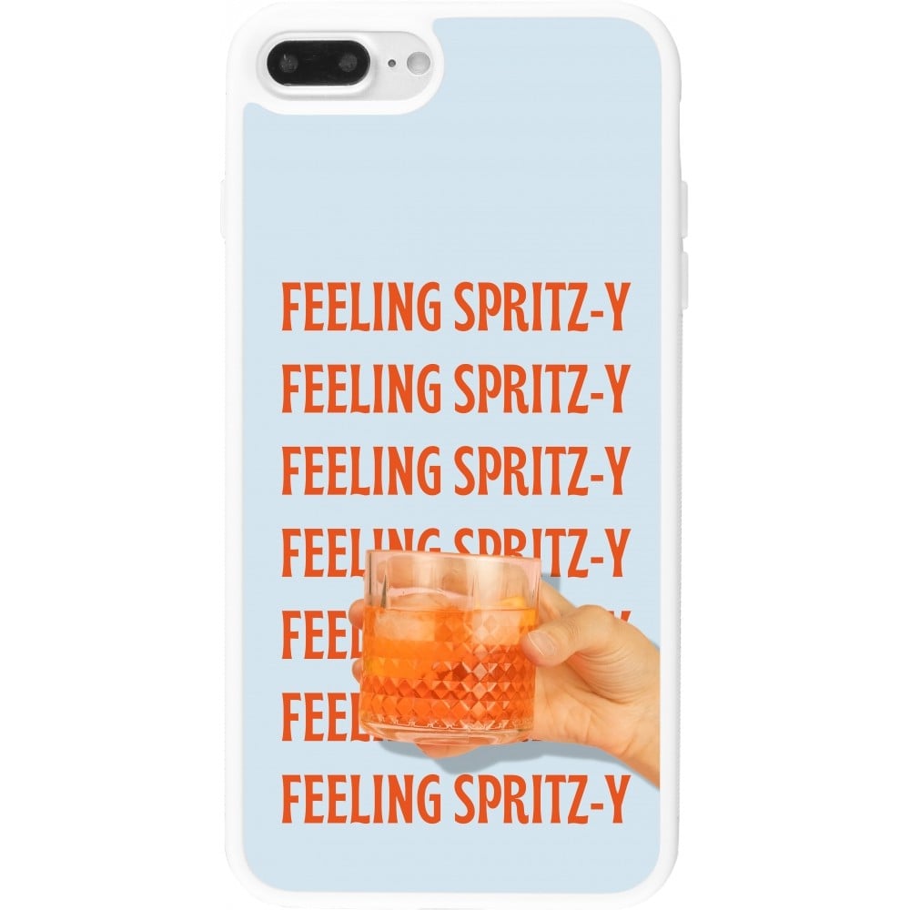 Coque iPhone 7 Plus / 8 Plus - Silicone rigide blanc Feeling Spritz-y