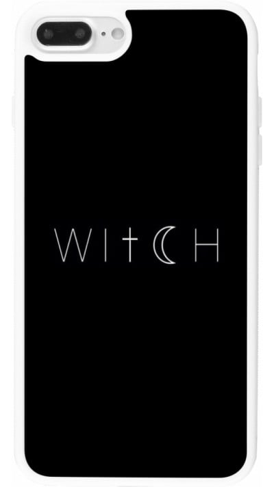 Coque iPhone 7 Plus / 8 Plus - Silicone rigide blanc Halloween 22 witch word