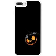 Coque iPhone 7 Plus / 8 Plus - Silicone rigide blanc Halloween 2023 discreet pumpkin
