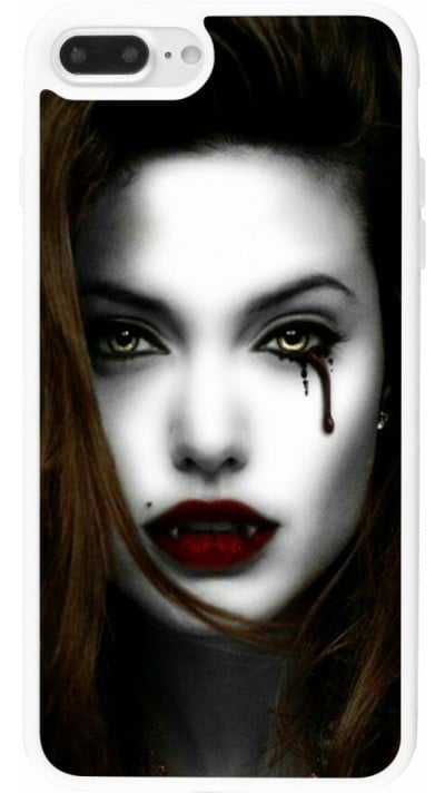 Coque iPhone 7 Plus / 8 Plus - Silicone rigide blanc Halloween 2023 gothic vampire