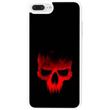Coque iPhone 7 Plus / 8 Plus - Silicone rigide blanc Halloween 2023 scary skull