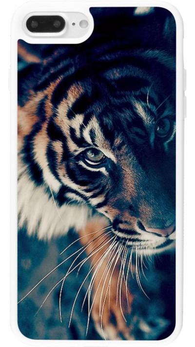Coque iPhone 7 Plus / 8 Plus - Silicone rigide blanc Incredible Lion
