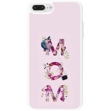 iPhone 7 Plus / 8 Plus Case Hülle - Silikon weiss Mom 2024 girly mom