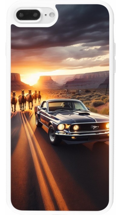 iPhone 7 Plus / 8 Plus Case Hülle - Silikon weiss Mustang 69 Grand Canyon