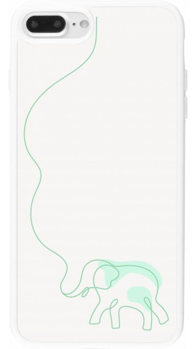 Coque iPhone 7 Plus / 8 Plus - Silicone rigide blanc Spring 23 baby elephant