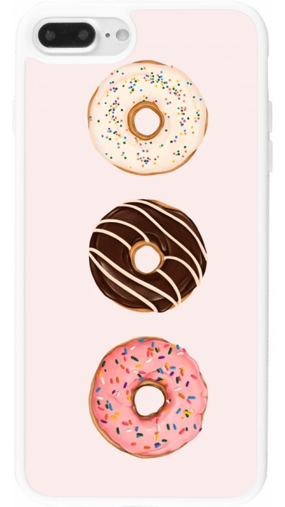 iPhone 7 Plus / 8 Plus Case Hülle - Silikon weiss Spring 23 donuts