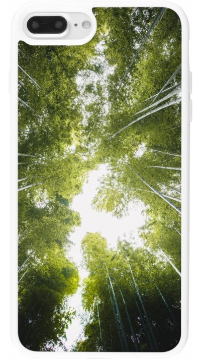 iPhone 7 Plus / 8 Plus Case Hülle - Silikon weiss Spring 23 forest blue sky