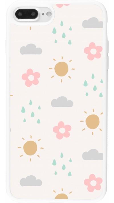 iPhone 7 Plus / 8 Plus Case Hülle - Silikon weiss Spring 23 weather