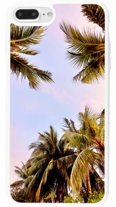 iPhone 7 Plus / 8 Plus Case Hülle - Silikon weiss Summer 2023 palm tree vibe
